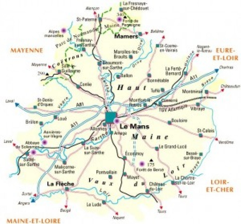 Le département du SARTHE 72